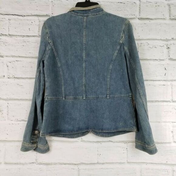 J Jill Denim Jacket button up long sleeve size small cotton - Picture 5 of 7